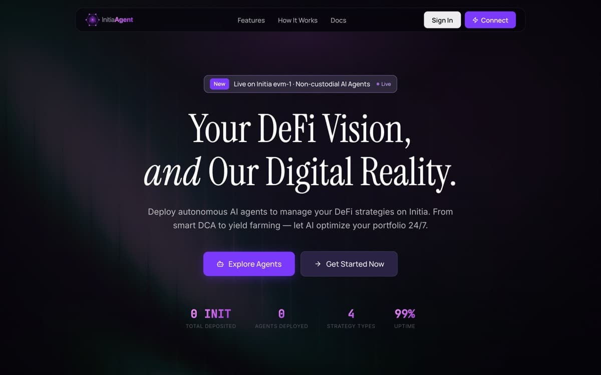 Screenshot of InitiaAgent